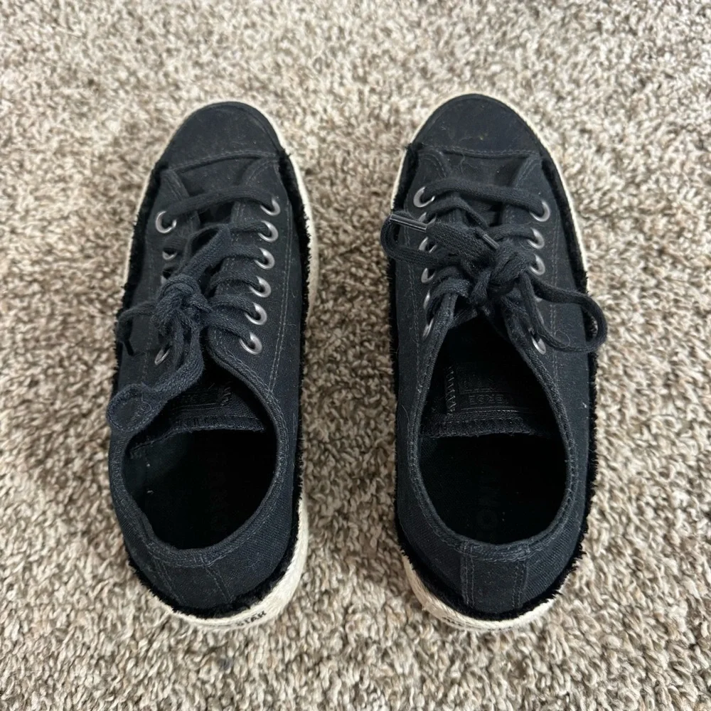 Converse All Star Espadrille Platform Shoes Size 6 in Black